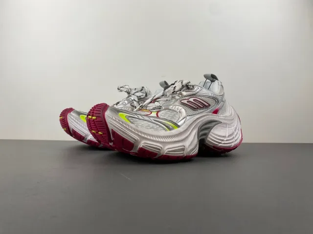 Puma RS-X সাদা লাল সোল মেশ এবং সিন্থেটিক ওভারলে চংকি স্নিকার্স 10