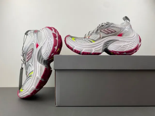Puma RS-X সাদা লাল সোল মেশ এবং সিন্থেটিক ওভারলে চংকি স্নিকার্স 14