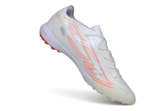 Puma White Orange Low-Cut Synthetic Upper Translucent Midsole Artificial-Grass Soccer Shoes 3