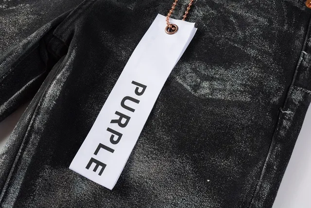Purple Brand بناطيل جينز متشققة غسل حمضي ضيقة 12