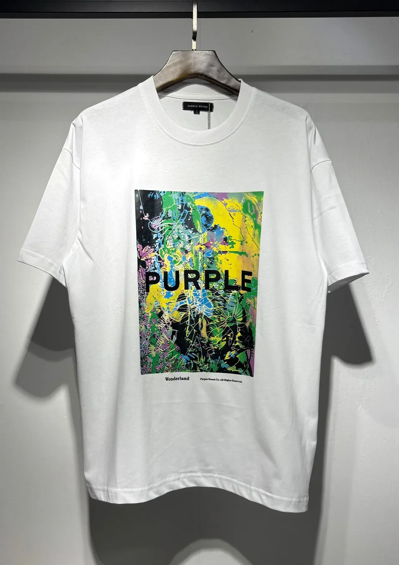 تي شيرت أوفرسايز بطباعة جرافيك Purple Brand 4