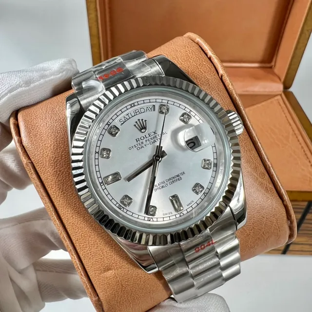 Rolex Datejust 41 Cadran de Diamantes Aço Inoxidável Relógio Mecânico 4