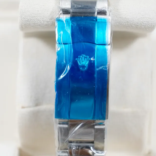 Rolex Oyster Perpetual esfera azul acero inoxidable reloj mecánico 4