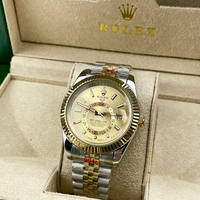 Rolex Sky-Dweller Two-Tone Gold Dial Mechanical Watch 2