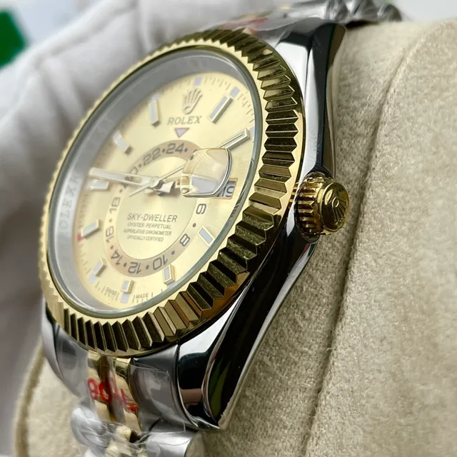 Rolex Sky-Dweller Two-Tone Gold Dial Mechanical Watch 6