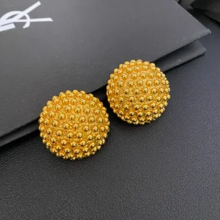 Saint Laurent बीडेड डोम स्टड ईयररिंग्स