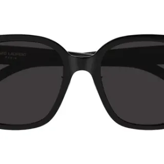 Saint Laurent बड़ा चौकोर मैट काला सनग्लासेस