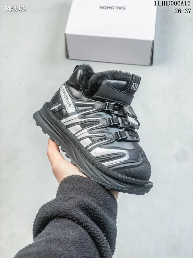 Salomon ACS Pro Botas de neve isoladas pretas e prateadas de bico alto 10