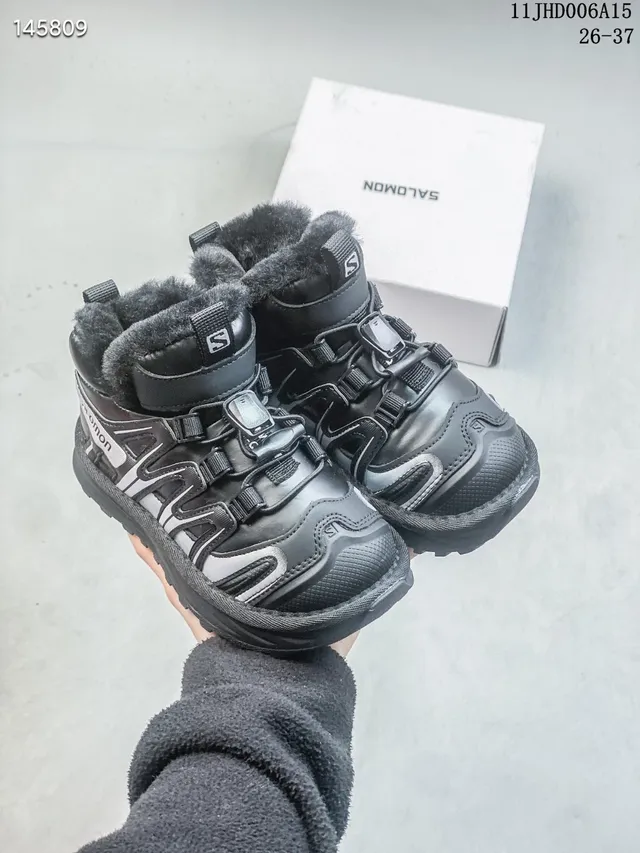 Salomon ACS Pro Botas de neve isoladas pretas e prateadas de bico alto 11
