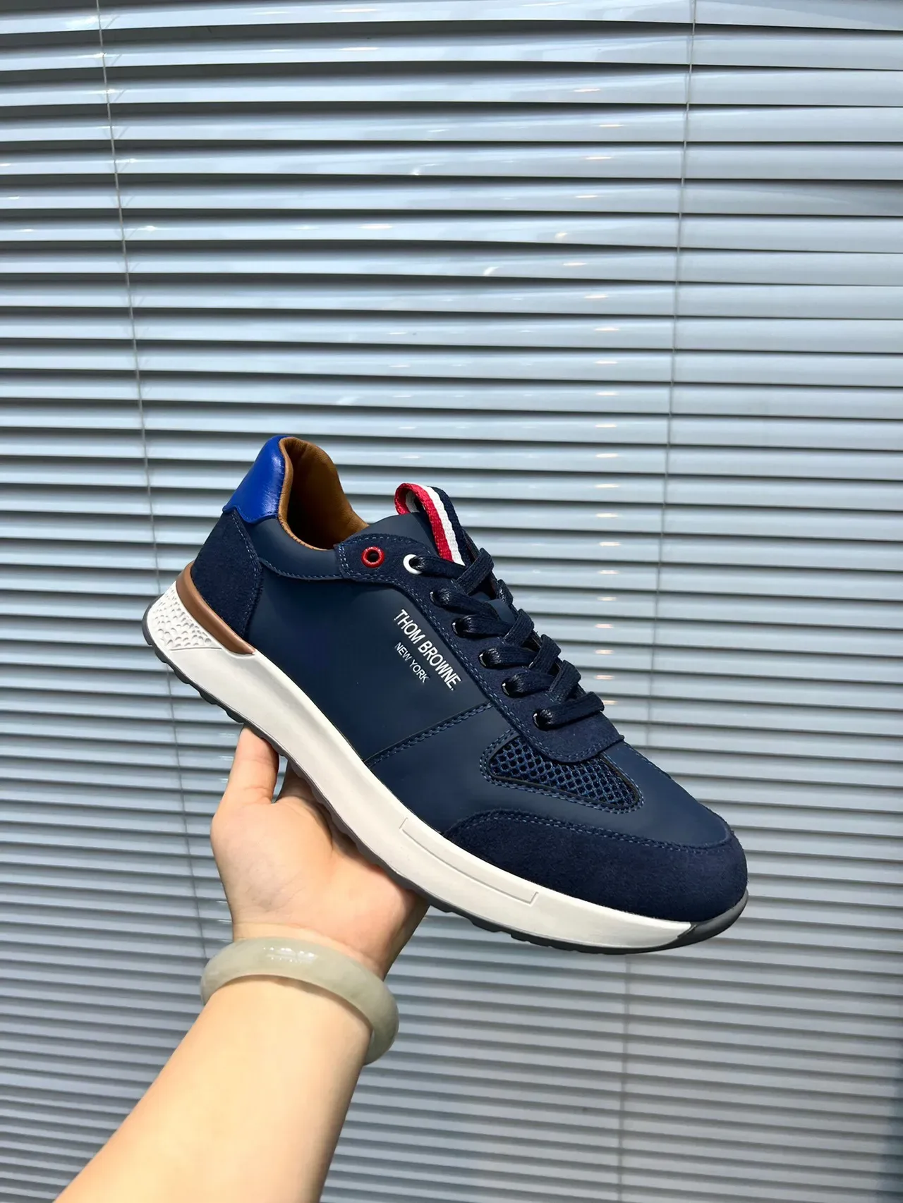 Thom Browne Sneaker Lifestyle Bleu Marine Matériau Mixte 6