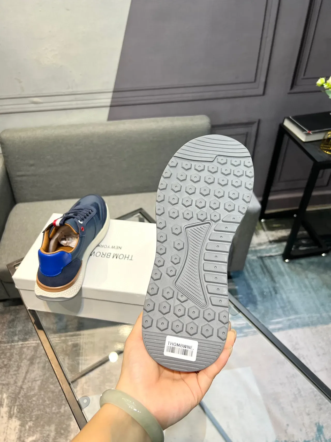 Thom Browne Sneaker Lifestyle Bleu Marine Matériau Mixte 7