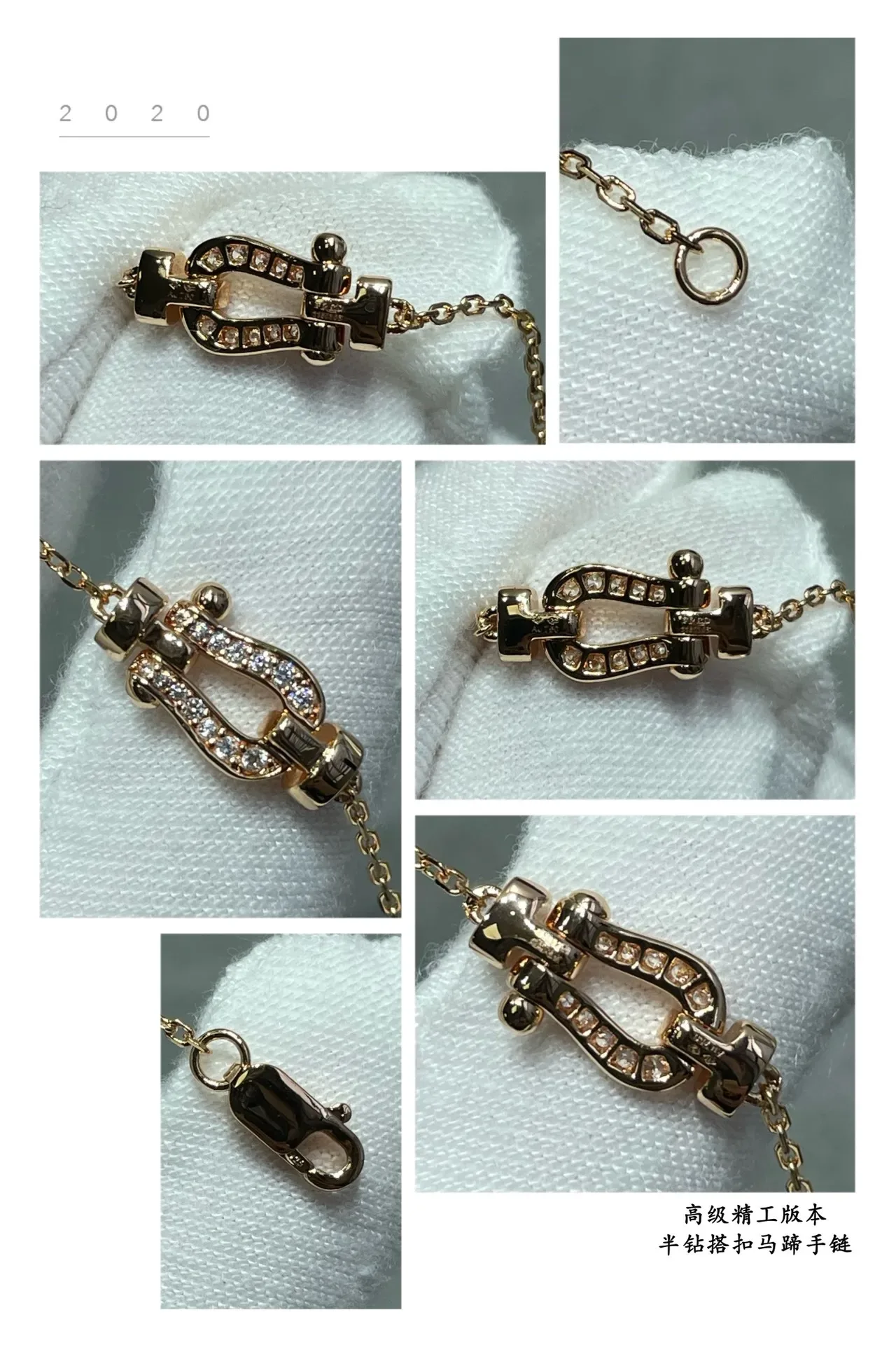 Tiffany & Co. Oro y Plata Pavé-Set Mariner's Clasp Pulsera Cadena Eslabones Delicada 2