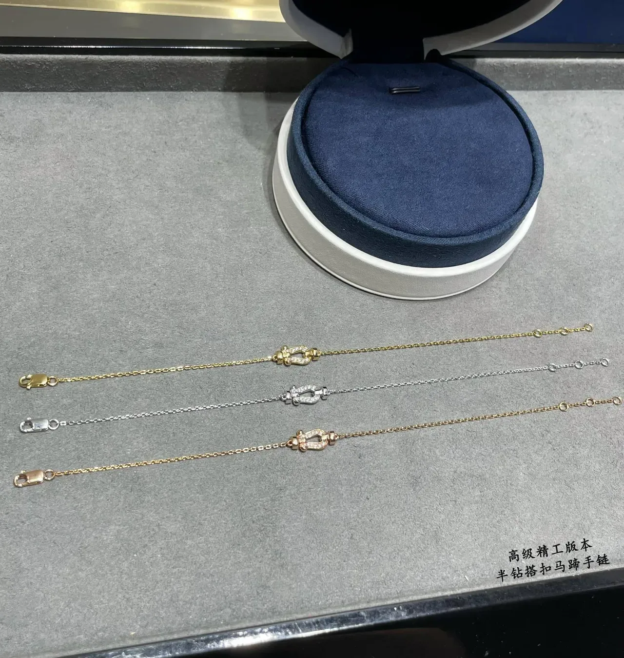 Tiffany & Co. Oro y Plata Pavé-Set Mariner's Clasp Pulsera Cadena Eslabones Delicada 8