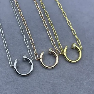 Tiffany & Co. Juste un Clou C-Shaped Pendant Necklace