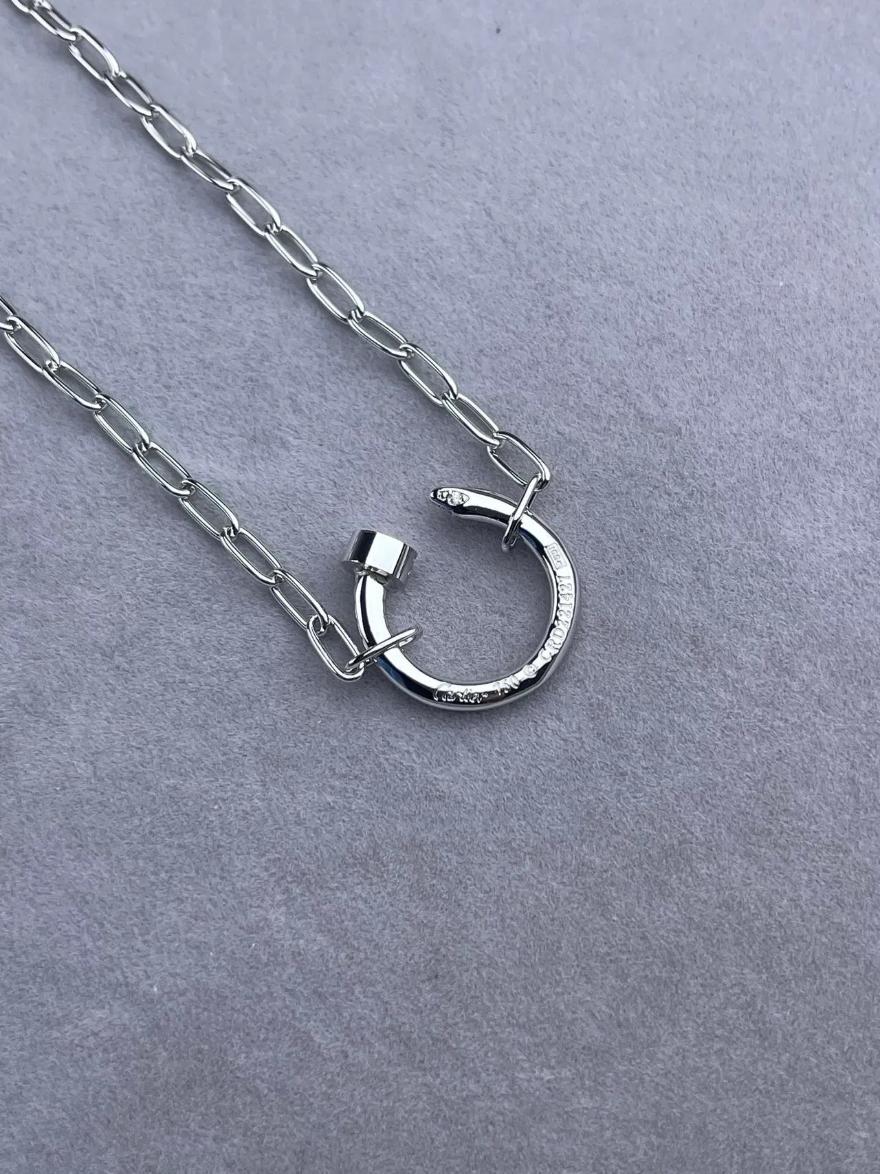 Tiffany & Co. Juste un Clou C-Shaped Pendant Necklace 3