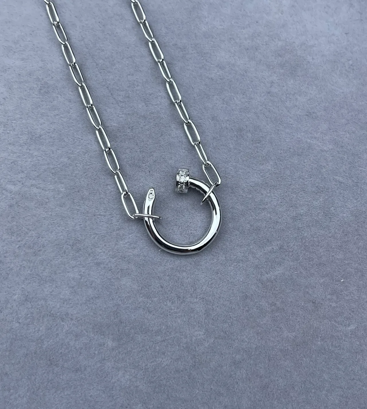 Tiffany & Co. Juste un Clou C-Shaped Pendant Necklace 5
