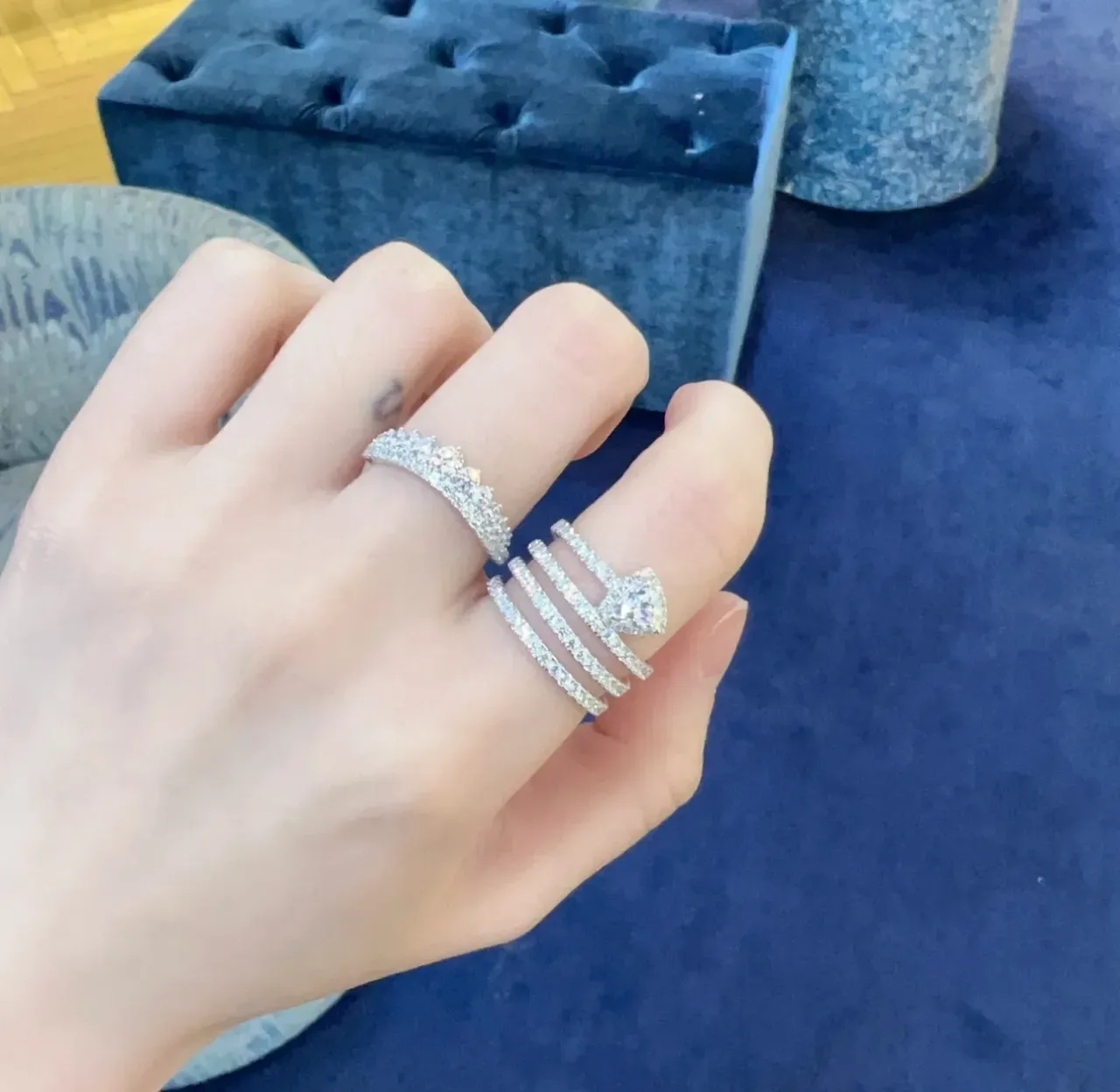 Tiffany & Co. Bague de diamants pavé multi-rangs 2