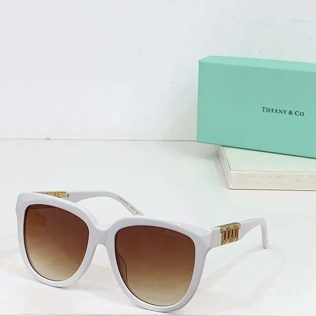 Tiffany & Co. T Collection Angular Cat-Eye Black Gold 太阳镜 7