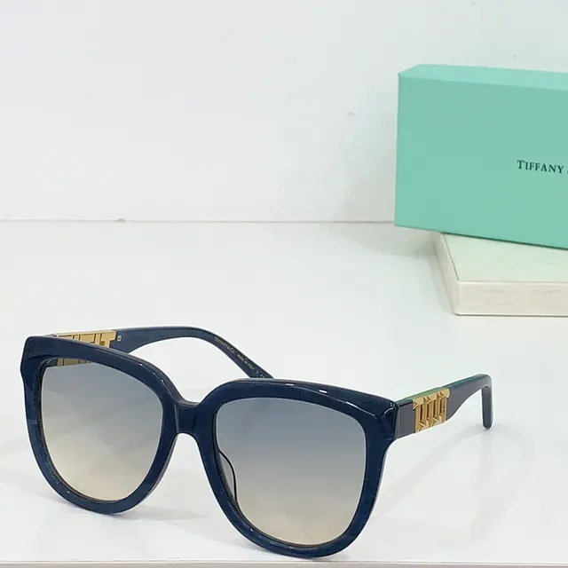 Tiffany & Co. T Collection Angular Cat-Eye Black Gold 太阳镜 8