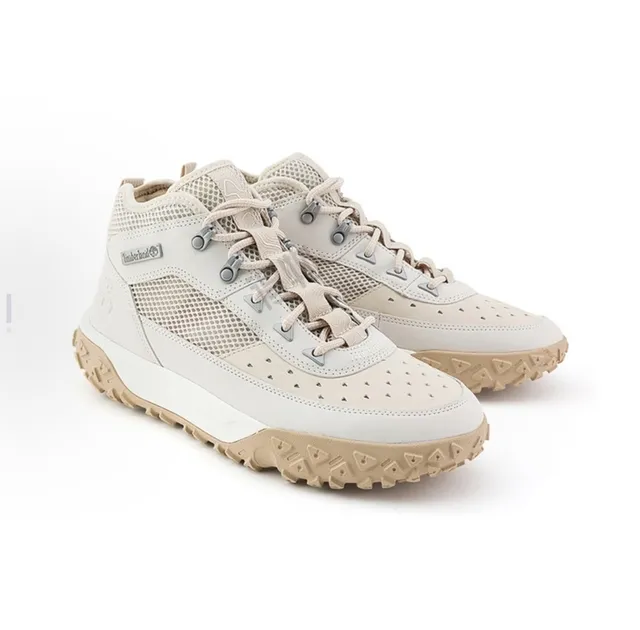 Timberland जाली और चमड़े की मिड-कट हाइकिंग बूट्स 3