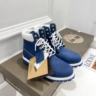 Timberland Premium 6-Inch Blue and White Work Boots