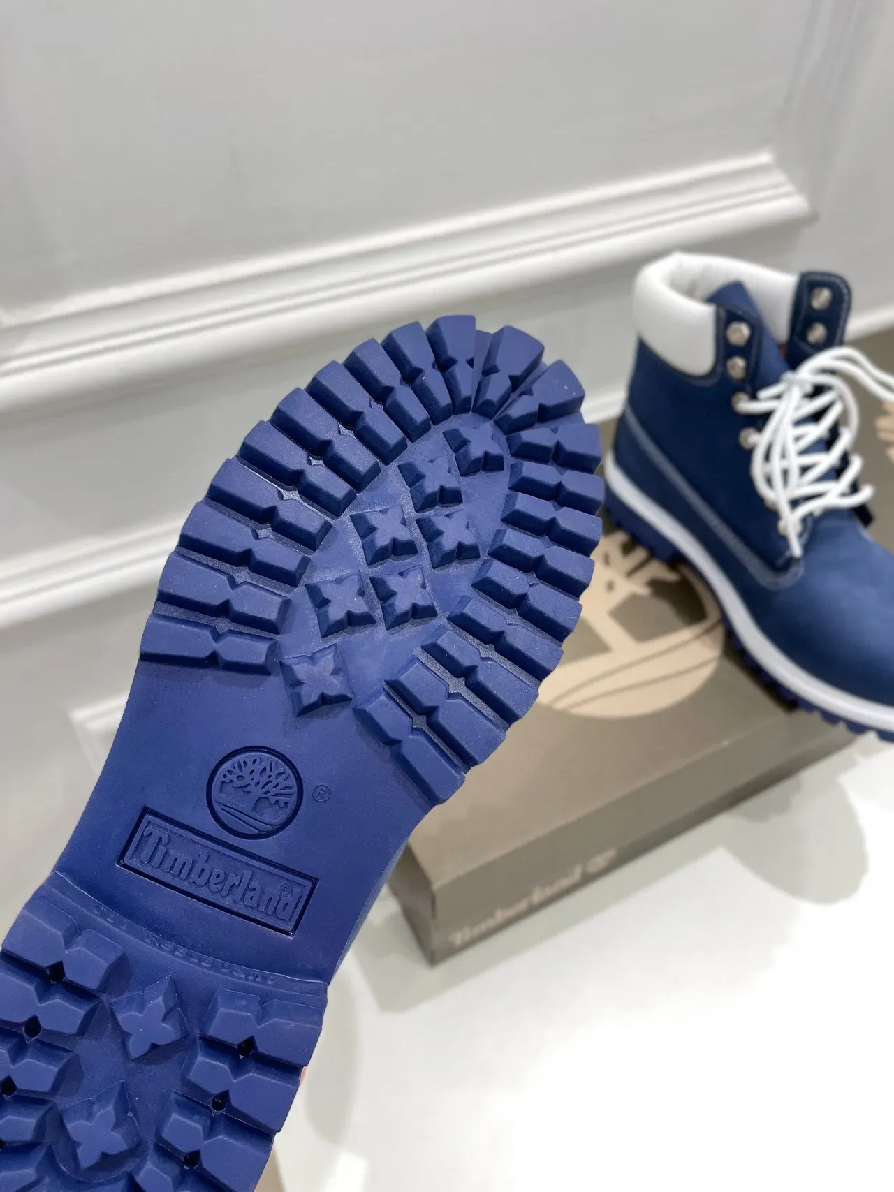 Timberland Premium Botas de Trabalho 6 Polegadas Azul e Branco 2