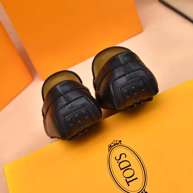 Tod's Double T Loafer Black Leather Slip-On Loafers 2