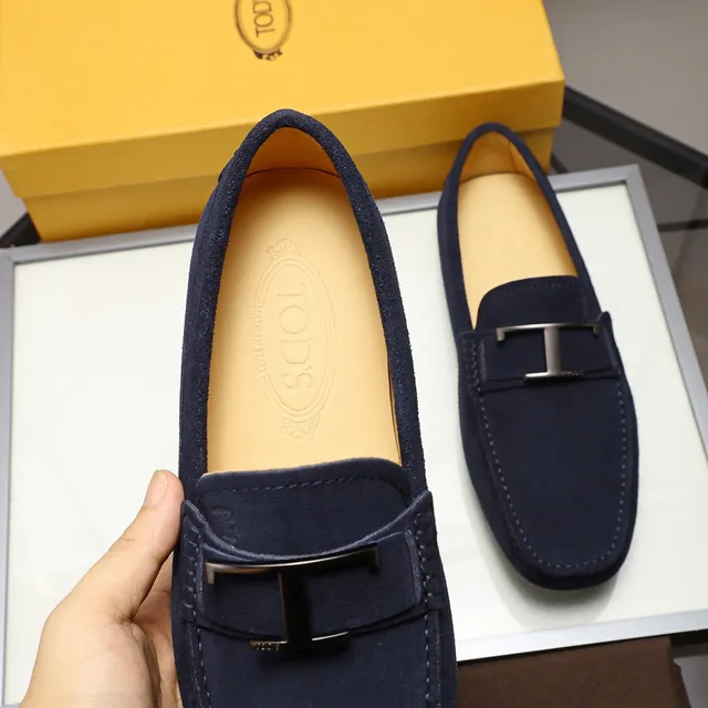 Tod's H-Buckle Loafer Navy Suede Men's Loafers 4