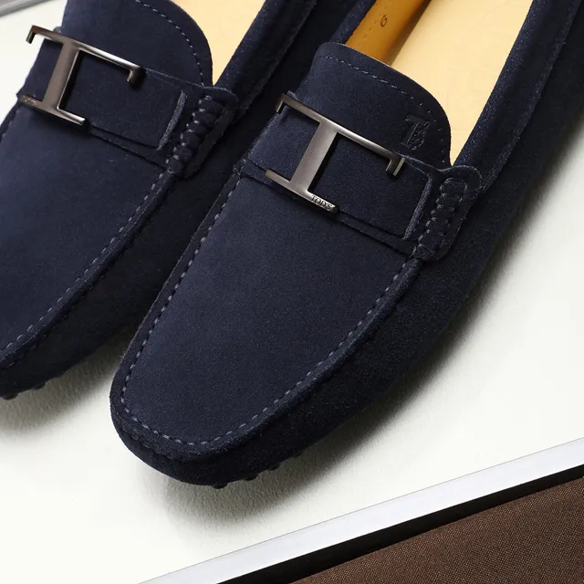 Tod's H-Buckle Loafer Navy Suede Men's Loafers 5