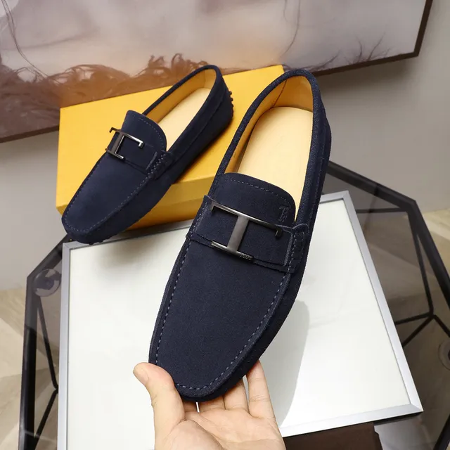 Tod's H-Buckle Loafer Navy Suede Men's Loafers 6