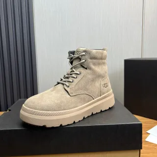 UGG Beige Suede Upper Platform Sole Work Boots