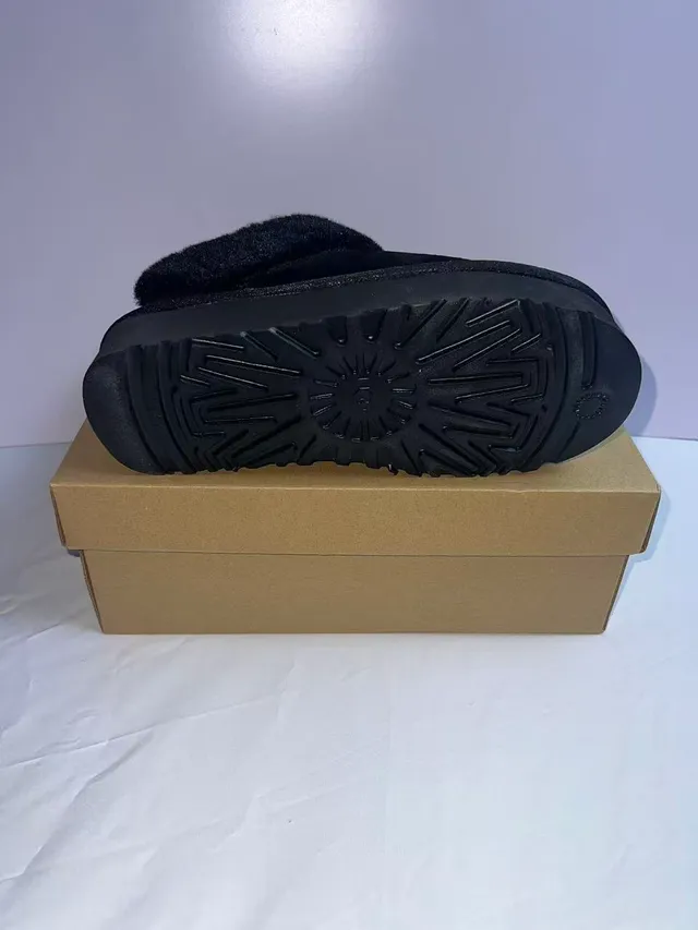 UGG Black Slip-On Shearling-Lined Snow Boots 6