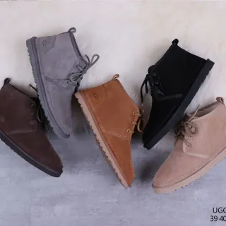 UGG भूरा बेज सूड ऊपरी लेस-अप क्लोजर एंक्ल बूट
