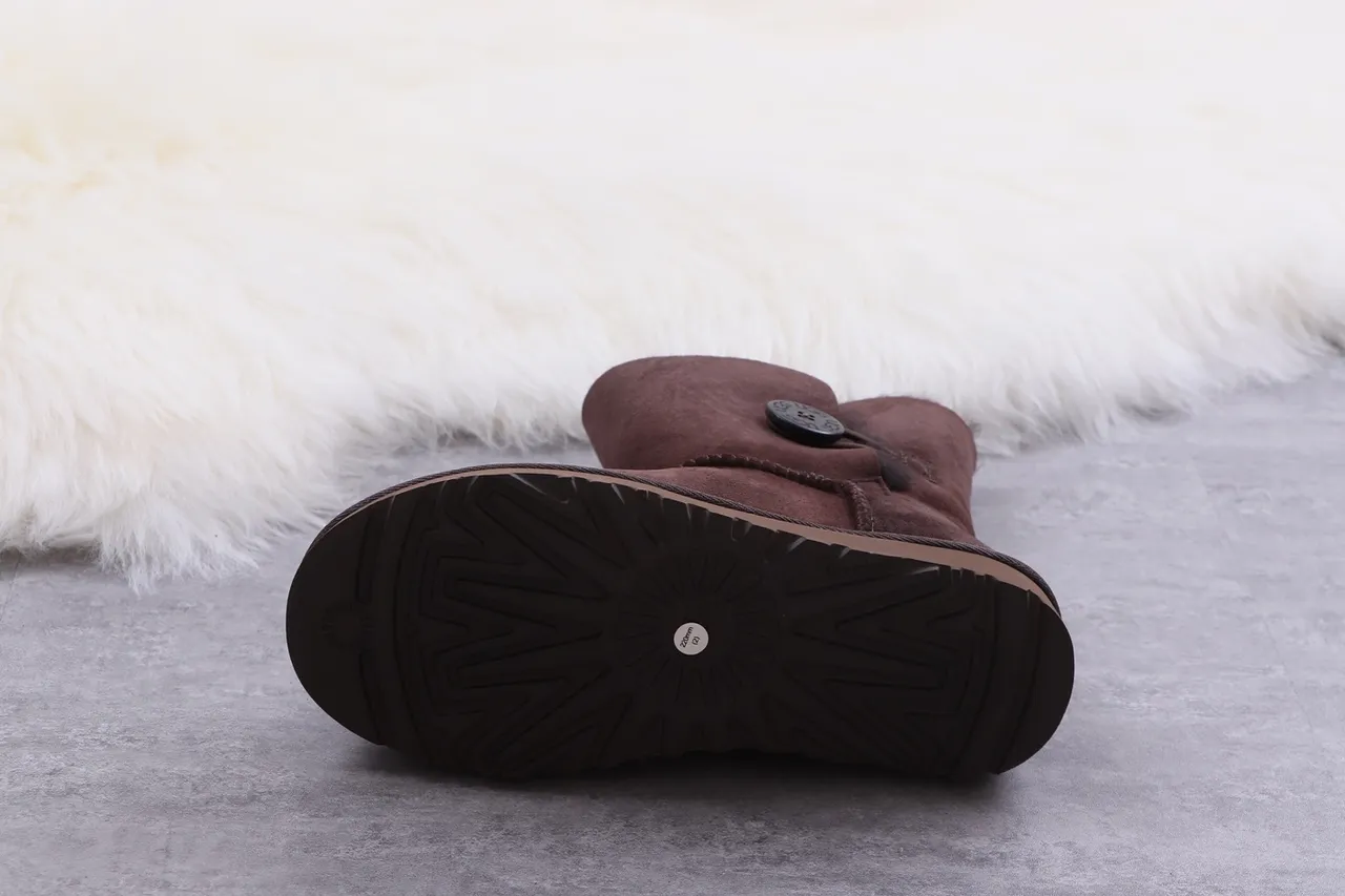 UGG Classic Short Brown Suede Shearling-Lined Snow Boots 4