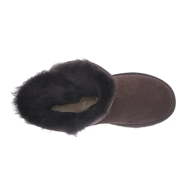 UGG Classic Short Brown Suede Shearling-Lined Snow Boots 11