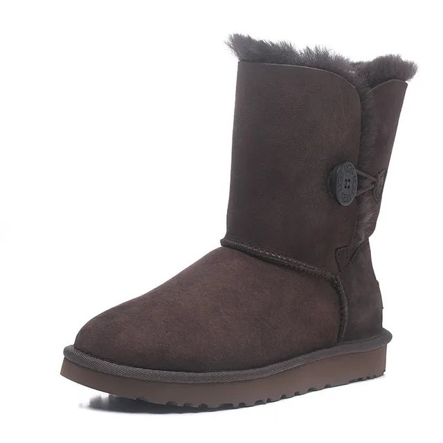 UGG Classic Short Brown Suede Shearling-Lined Snow Boots 13