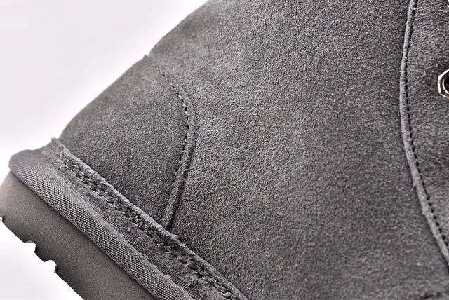 UGG Harkley ग्रे सूड लेस-अप एंकरल बूट्स 6