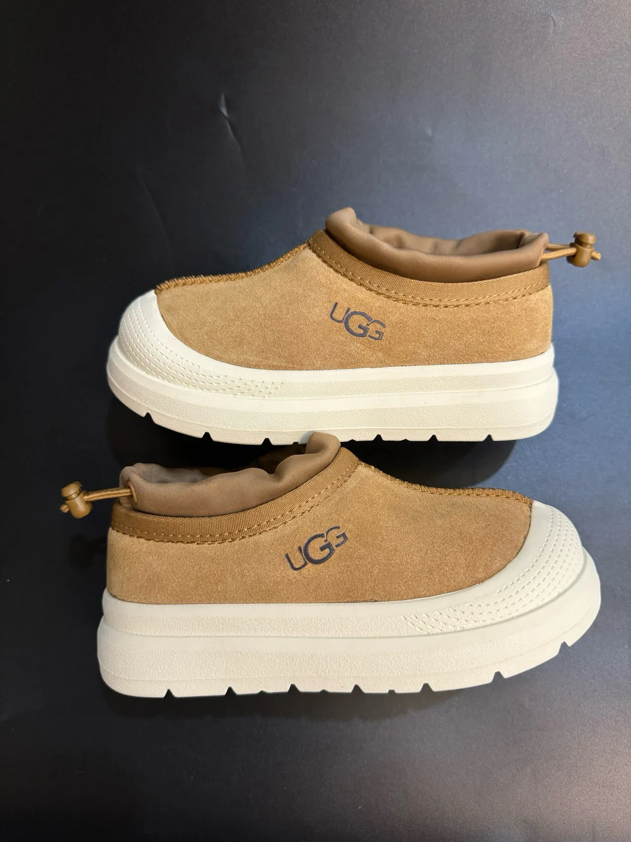 UGG Tasman Beige White Slip-On Platform Sole Casual Shoes 14