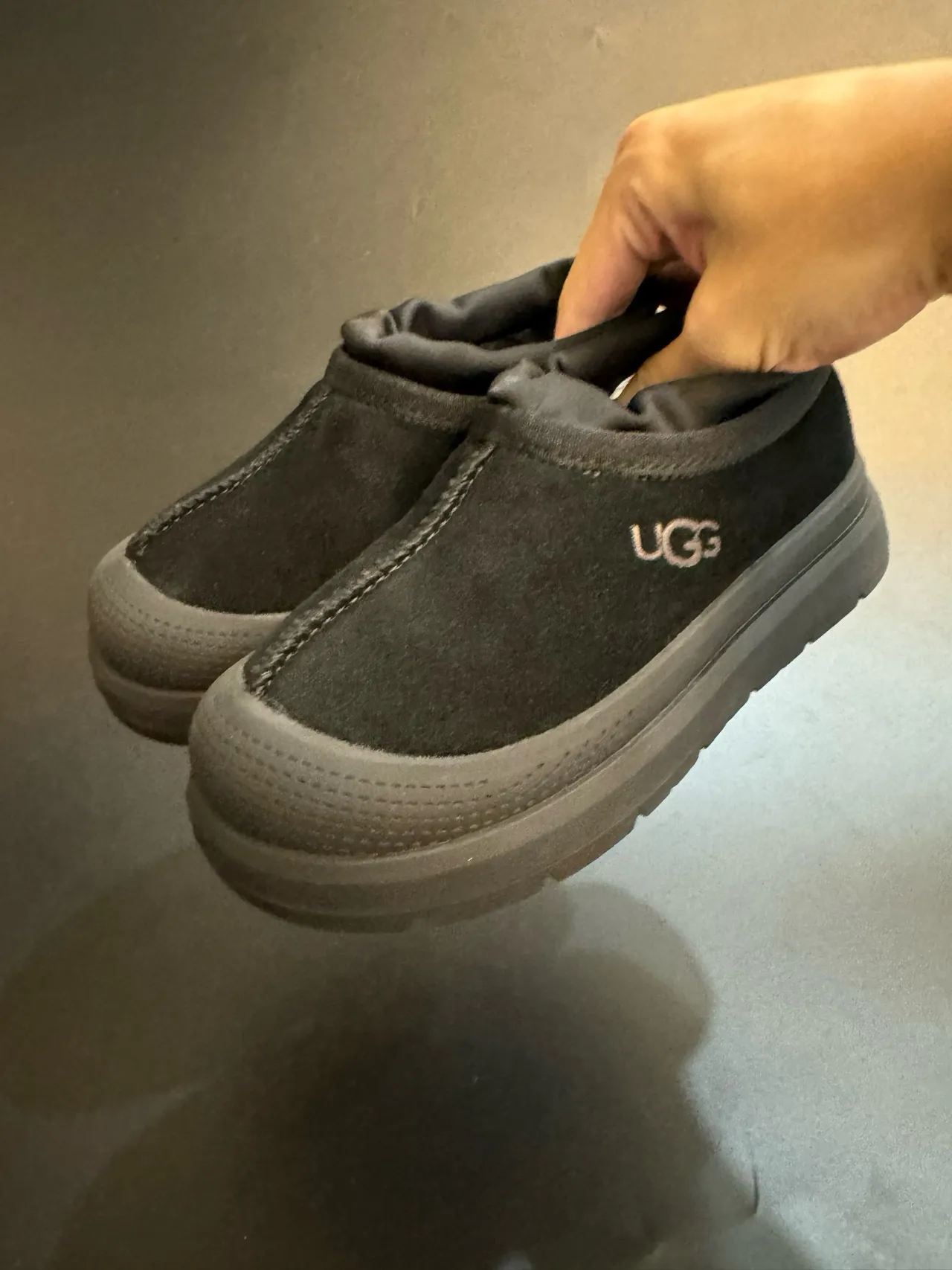 UGG Tasman Beige White Slip-On Platform Sole Casual Shoes 17