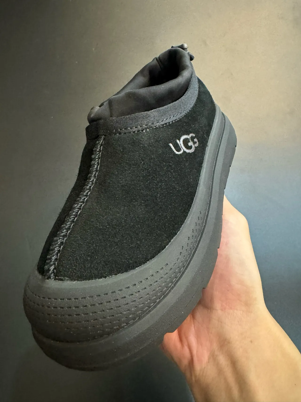 UGG Tasman Beige White Slip-On Platform Sole Casual Shoes 19