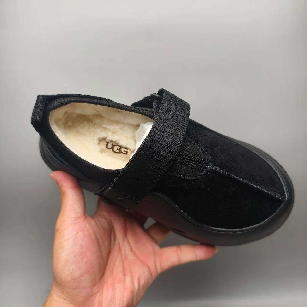 UGG Tasman Black Chunky Platform Sole Suede Upper Casual Shoes 3
