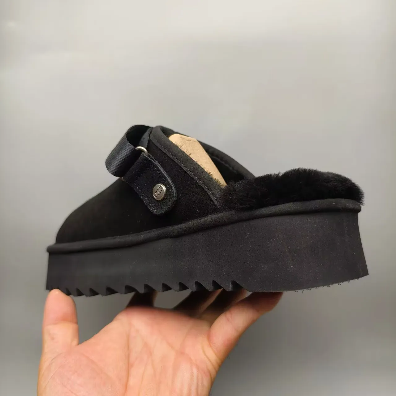 UGG Tasman Black Platform Slipper 3