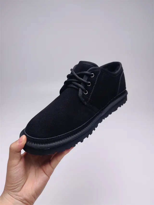 UGG Tasman 黑色麂皮系带雪靴 2