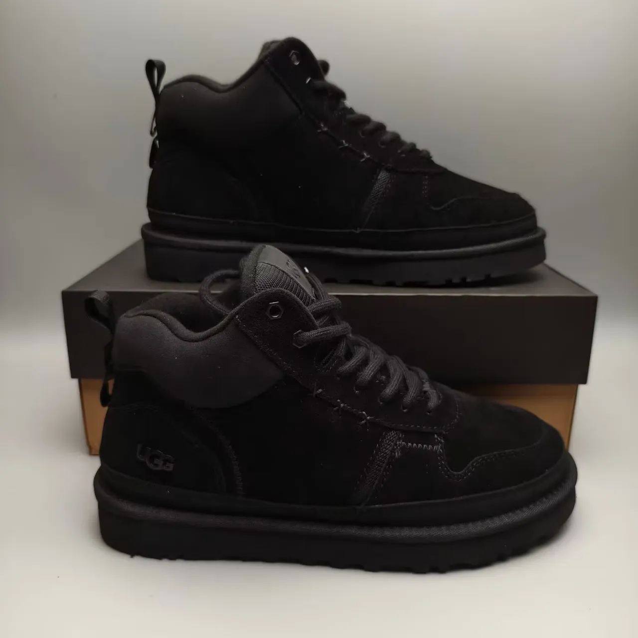 UGG Tasman Black Suede Upper Mid-Top Ankle Boots 7