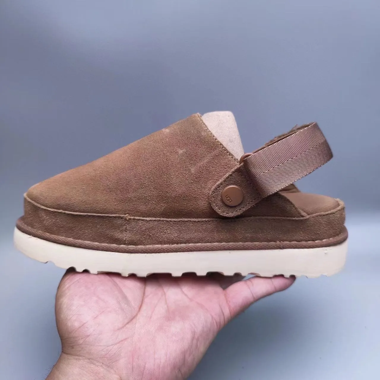 UGG Tasman Brown Suede Strap Slippers 6