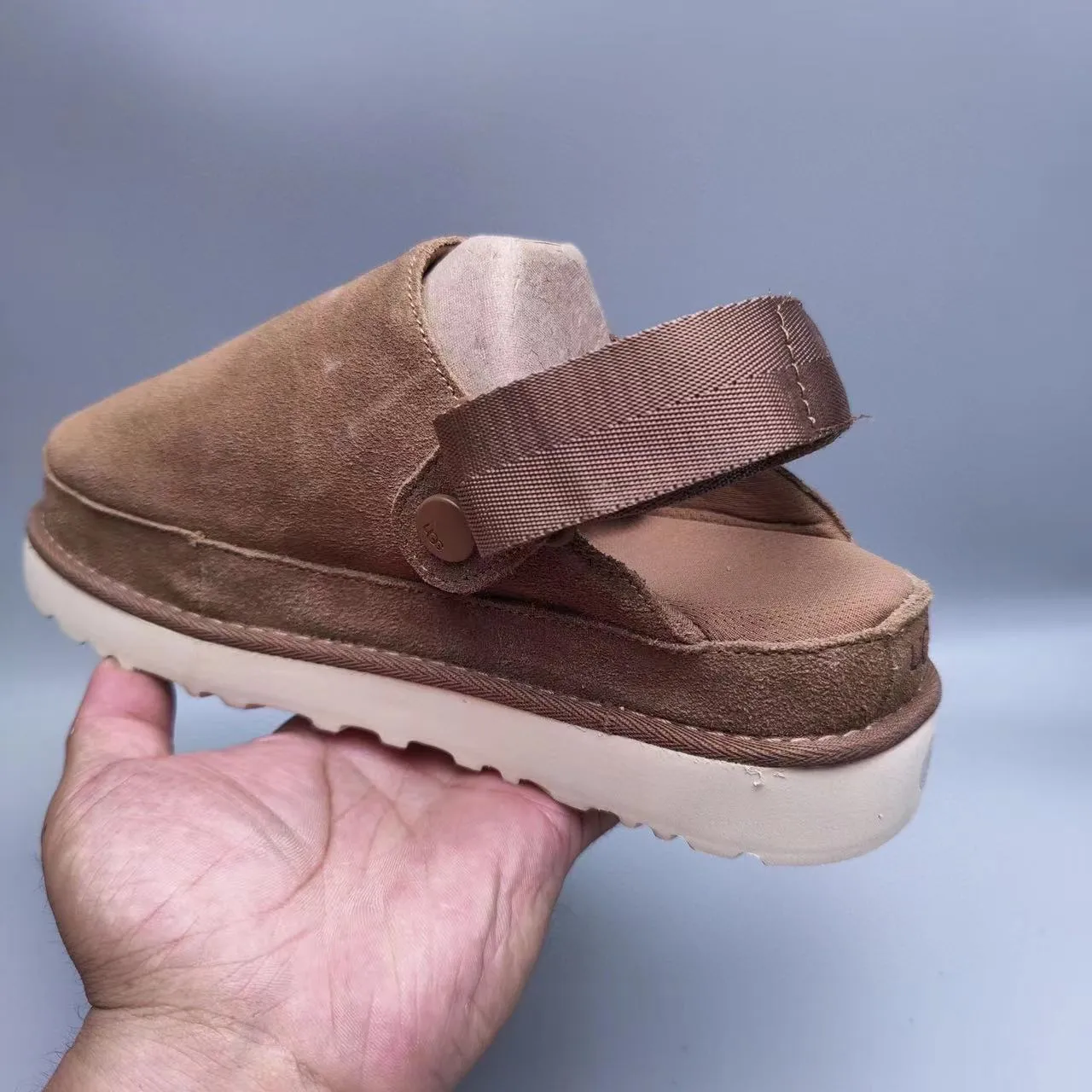 UGG Tasman Brown Suede Strap Slippers 7