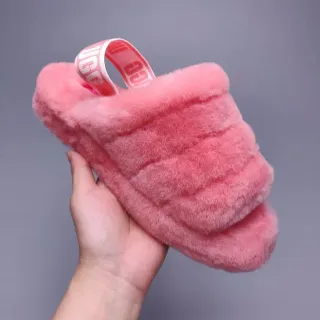 UGG Tasman Pink Plush Shearling Slippers