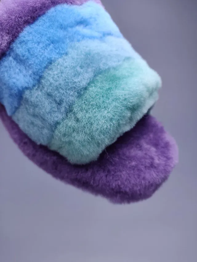 UGG Tasman Purple Blue Gradient Plush Slippers 5