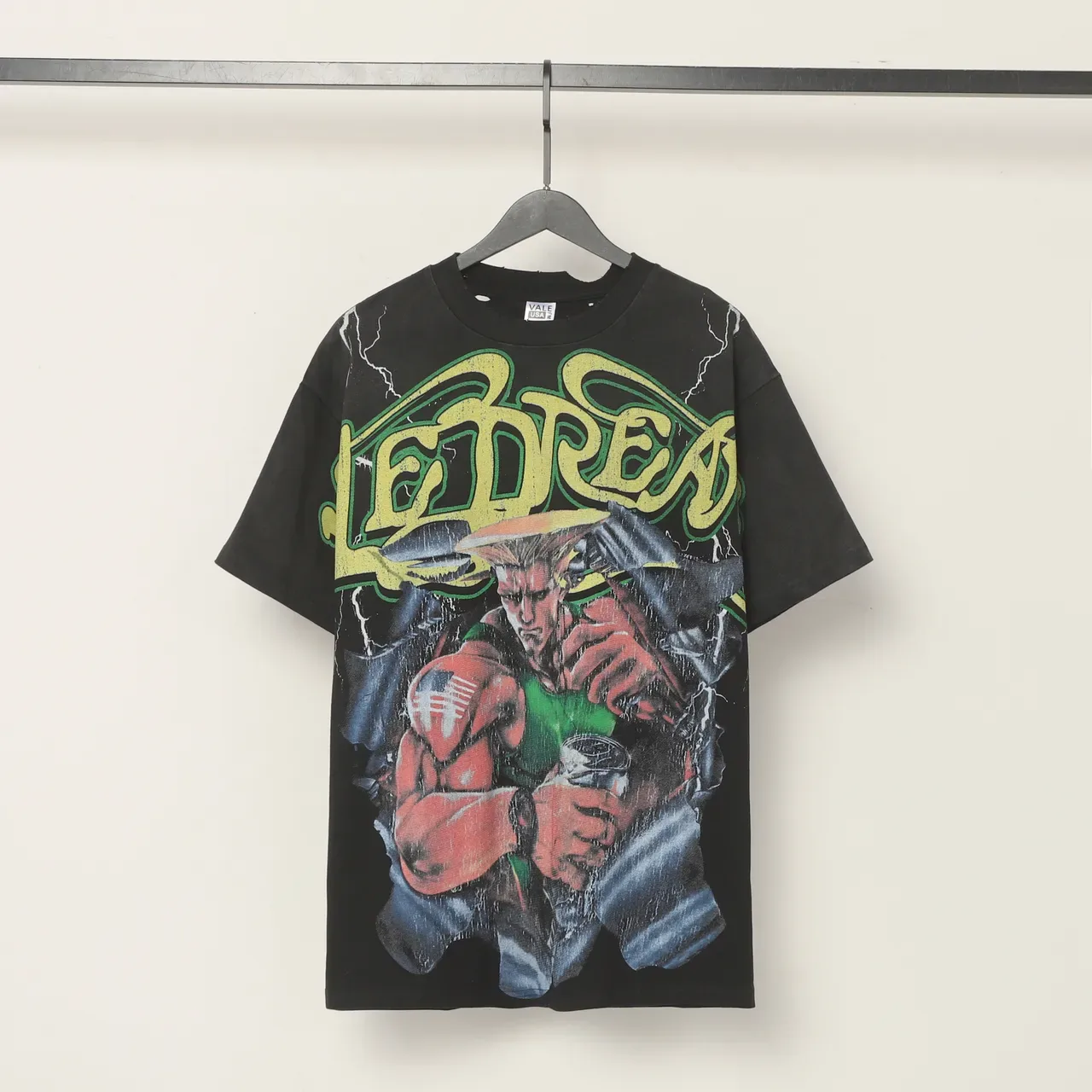 Vale Forever T-shirt noir oversize à imprimé graphique usé 2