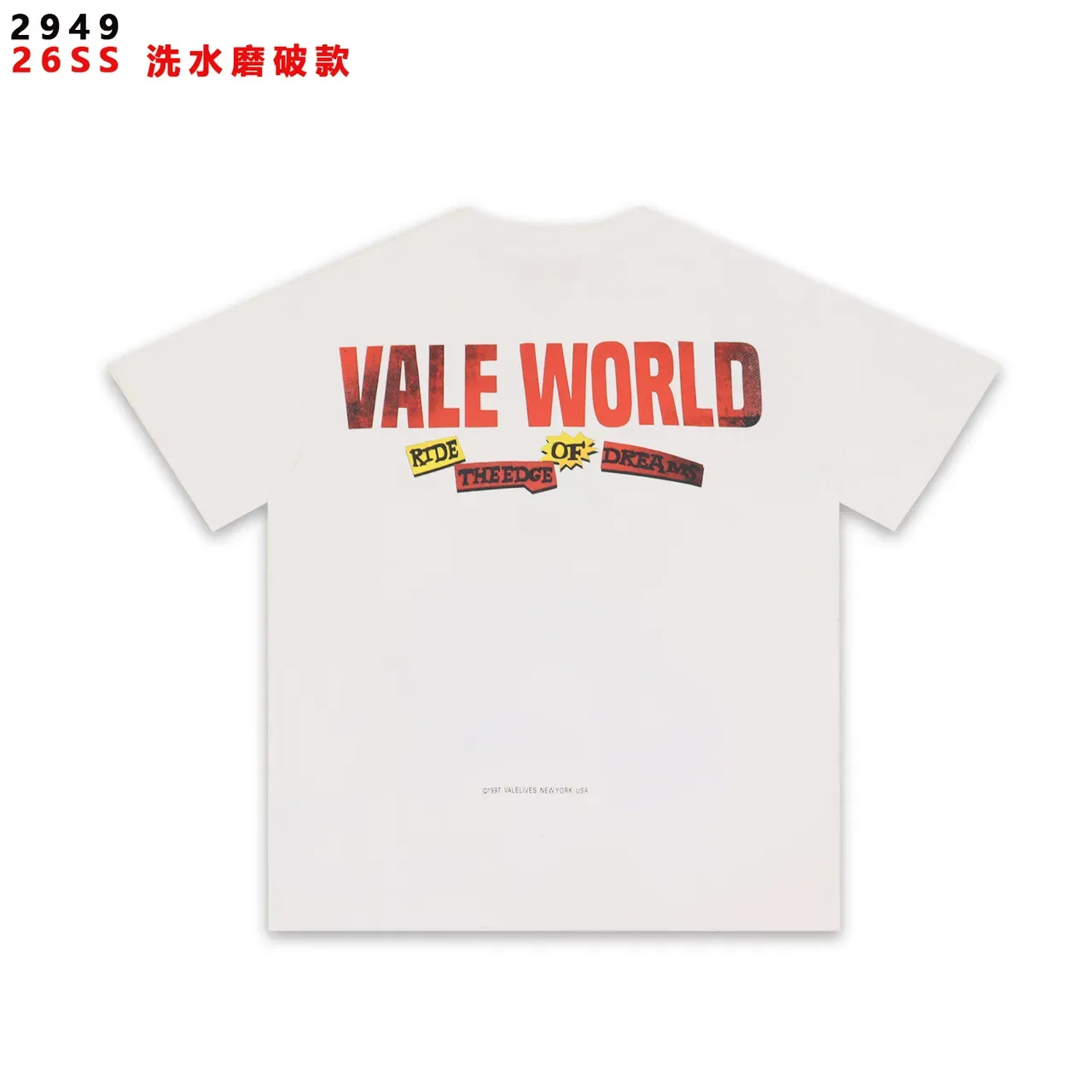 Vale Forever Vale World Distressed Graphic T-Shirt 2